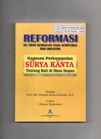 Image of Reformasi ke Arah Kemajuan yang Sempurna dan Holistik